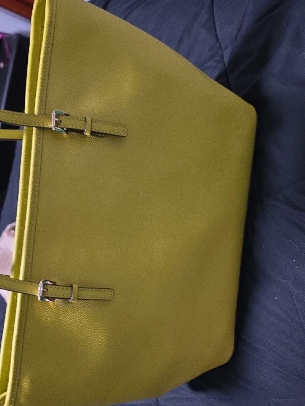 Michael Kors Lemon Yellow Saffiano Tote with Gold Hardware